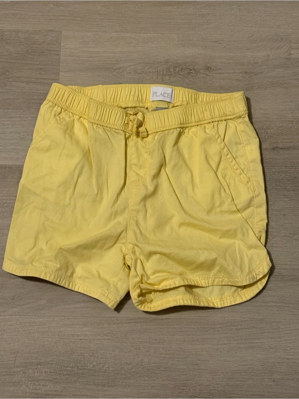 Place Yellow Elastic-Waist Athletic Shorts
